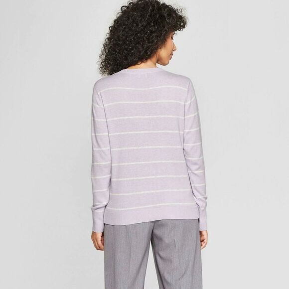 a new day | Striped crew neck sweater, XS - Picture 3 of 12